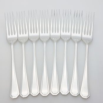 Grecian Pattern Set Of 8 Dinner Forks Silver Plated Epns A1 Sheffield (#99978) 1
