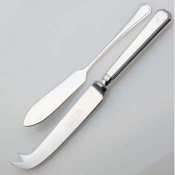 Grecian Pattern Cheese Knife & Butter Spreader Silver Plated Epns A1 Sheffield (#99983) 1