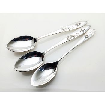 3x Masonic Silver Plated Spoons - Elkington / Walker & Hall - Vintage (#99990) 1