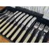 Cased Faux Bone Handled Fish Cutlery Set Silver Plated Epns Vintage (#100000) 5