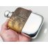 Superb Larger Hip Flask Silver Plated & Glass Snakeskin Leather Clad Dixon (#100021) 2