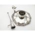 Victorian Storm Chamberstick With Snuffer - Silver Plated - Dixon - Antique (#100049) 3