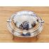 Gleaming Roll-top Larger Butter / Caviar Dish - Silver Plated Antique (#100059) 2