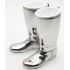 Pair Of Horse Riding Boot Drinks Measures - Silver Plated - Vintage (#100061) 2
