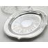 Vintage Boxed Silver Plated & Glass Serving Dish - Chased (#100084) 2
