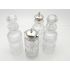 Silver Plated & Cut Glass 4 Bottle Cruet Condiment Stand + Sauce Boat (#100086) 4