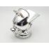 Unusual Tilting Coal Scuttle Form Sugar Bowl - Silver Plated - Vintage (#100146) 2