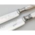 2x Full Size Mother Of Pearl Handled Cake Knives Silver Plated Vintage (#100163) 3