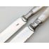 2x Full Size Mother Of Pearl Handled Cake Knives Silver Plated Vintage (#100163) 5