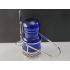 Silver Plated Pickle Jar Frame With Fork & Blue Glass Jar - Vintage (#100263) 2