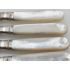 Cased Set Of 12 Mother Of Pearl Handled Dessert Cutlery Silver Plated Antique (#100292) 6