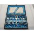 Antique Dutch Solid Silver Bright Cut 13 Spoons Cased Set (#100309) 10