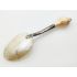 Unusual Shell Bowl & Cabochon Serving Spoon + Another - White Metal - Vintage (#100326) 11
