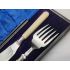 Vintage Silver Plated Fish Servers Cased - Faux Bone Handled - Antique Epns (#100341) 4