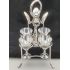Good 4 Egg Cup Cruet Set With Spoons Silver Plated - Vintage (#100401) 2