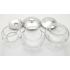 Job Lot Of 3x Sterling Silver & Glass Vanity Jars - 76g Of Silver -  Antique (#100408) 8
