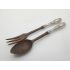 Towle King Richard Sterling Silver & Olive Wood Salad Servers - Vintage (#100415) 6