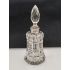 2x Sterling Silver Cut Glass Scent Perfume Bottles Birmingham 1922/3 Antique (#100422) 2
