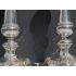 Pair Antique Silver Plated 10.5 Inch Candlesticks (#100439) 5