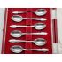Chippendale Pattern Demitasse Coffee Spoons Cooper Bros Silver Plated Cased (#100555) 2