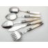 5x Mother Of Pearl Handled Jam Spoons Sardine Fork Etc Silver Plated Antique (#100598) 5