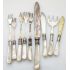 Job Lot Of Mother Of Pearl Handled Flatware Spoons Forks Etc Silver Plated (#100602) 3