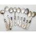 Job Lot Of Mother Of Pearl Handled Flatware Spoons Forks Etc Silver Plated (#100602) 5
