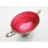 Wmf Cranberry Glass & Silver Plated Sugar Bowl + Another Antique (#100604) 3