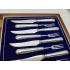 Sterling Silver Handled Dessert Cutlery Set Cased Sheffield 1912 Antique (#100636) 3