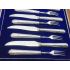 Sterling Silver Handled Dessert Cutlery Set Cased Sheffield 1912 Antique (#100636) 7