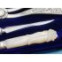 Beautiful Venetian Pattern Fruit & Nut Set Silver Plated Mother Of Pearl - Cased (#100665) 3