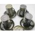 Portmeirion Olive Green Totem 5x Tall Coffee Mugs & Saucers (#100681) 6