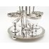 Antique 4 Egg Cup Cruet Set With Spoons Silver Plated Edwardian (#100702) 2