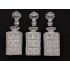 Antique 3 Decanter Tantalus - Carved Oak Silver Plated - With Key -  Glass Fine (#100709) 4