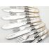 Mother Of Pearl Handled Fish Cutlery Set Silver Plated 1917 Sterling Ferrules (#100712) 2