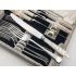 Vintage Cased Dessert Cutlery Set Nickel Silver & Faux Mop Steel Sheffield (#100740) 2