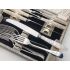 Vintage Cased Dessert Cutlery Set Nickel Silver & Faux Mop Steel Sheffield (#100740) 3