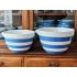 Tg Green Cornishware 2x Huge Pudding Bowls 9+6 Pint C. 1930 Early Church (#48951) 10
