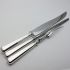Grecian Pattern - 3 Piece Carving Set - Silver Plated Handles - K.bright Vintage (#59933) 3