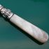Mother Of Pearl Handled Shorter Length Cake Knife -  Silver Plated Antique (#60383) 2