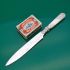 Mother Of Pearl Handled Shorter Length Cake Knife -  Silver Plated Antique (#60383) 7