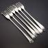 6x Pickle Forks - Antique & Vintage Epns Silver Plated / Nickel Silver (#60600) 2