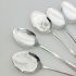 6x Ridged Handle Jam & Cream Etc Spoons - Silver Plated -  Antique & Vintage (#60608) 2
