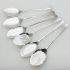 6x Ridged Handle Jam & Cream Etc Spoons - Silver Plated -  Antique & Vintage (#60608) 6