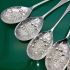 6x Gadroon Pattern Berry Bowl Serving Spoons Silver Plated Epns (#60685) 3