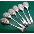 6x Gadroon Pattern Berry Bowl Serving Spoons Silver Plated Epns (#60685) 5