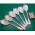 6x Gadroon Pattern Berry Bowl Serving Spoons Silver Plated Epns (#60685) 7