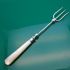 Long Mother Of Pearl Handled Bread Fork Initial 'b' Silver Plated Antique (#60744) 4