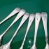 6x Zigzag Pattern Berry Bowl Serving Spoons - Antique Silver Plated Epns (#60767) 6
