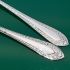Pair Berry Bowl Serving Spoons - Harebell - Potter Silva Nickel Silver - Antique (#60768) 3